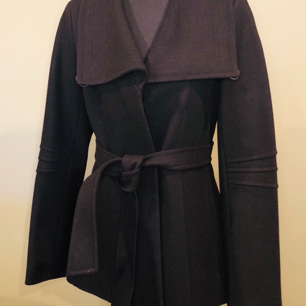 Reiss Black Wool Coat size small